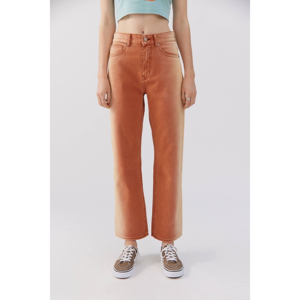 New BDG Urban Outfitters High-Waisted Cowboy Jeans Piece-Dye Orange Size 27
